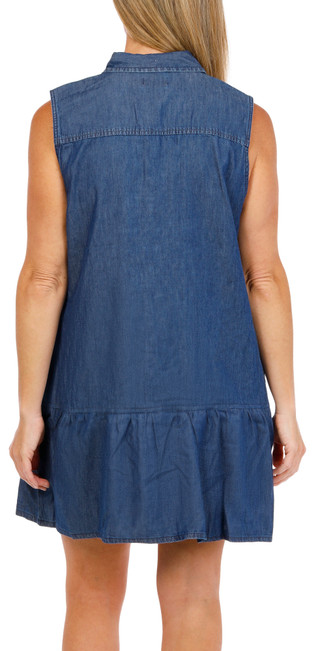 Thumbnail 4: Dash Women's Sleeveless Chambray Dress 