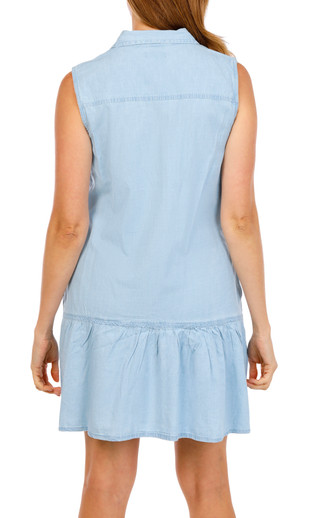 Thumbnail 2: Dash Women's Sleeveless Chambray Dress 