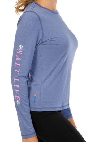 Thumbnail 3: Salt Life Women's Outdoor Long Sleeve Marlin Top 