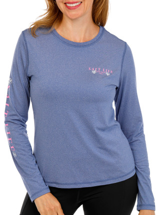 Thumbnail 4: Salt Life Women's Outdoor Long Sleeve Marlin Top 