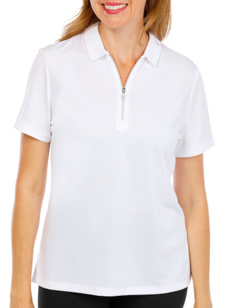 Thumbnail 1: Callaway Women's Active 1/4 Zip Neck Polo Top 
