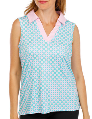 Thumbnail 1: Caribbean Joe Women's Active Sleeveless UPF Polo Top 
