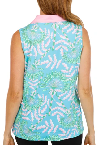 Thumbnail 2: Caribbean Joe Women's Active Sleeveless UPF Polo Top 