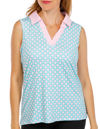 Thumbnail 1: Caribbean Joe Women's Active Sleeveless UPF Polo Top 