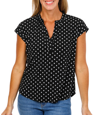 Thumbnail 1: Vince Camuto Women's Flutter Sleeve V-Neck Top  