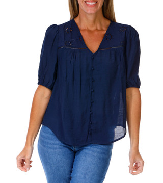 Thumbnail 1: Hope & Harlow Women's Solid Blouse  