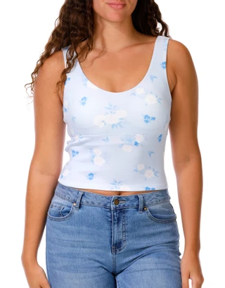 Thumbnail 1: VINTAGE HAVANA Juniors Cloud Fleece Tank Top 