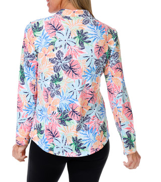 Thumbnail 2: Emerald 18 Women's Dotty Flower Quarter Zip Top  