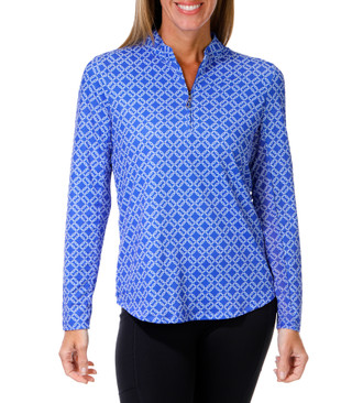 Thumbnail 1: Emerald 18 Women's Active Geo Print Quarter Zip Top  