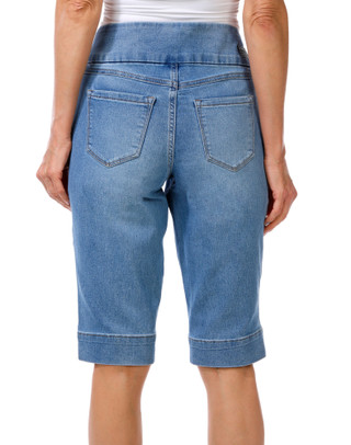 Thumbnail 2: Sound Style Women's Petite Denim Pixie Shorts 