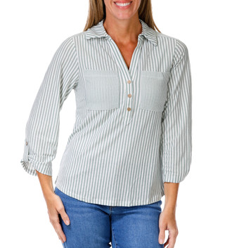 Thumbnail 1: Joie De Vivre Women's Quarter Button Top  