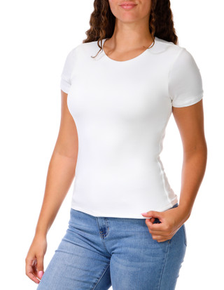 Thumbnail 1: Heart & Hips Juniors Short Sleeve Double Layer Top 
