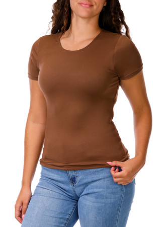 Thumbnail 1: Heart & Hips Juniors Short Sleeve Double Layer Top 