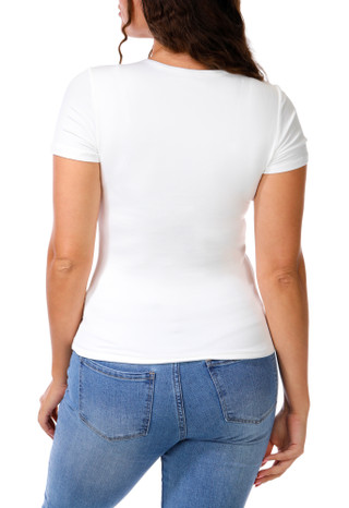 Thumbnail 2: Heart & Hips Juniors Short Sleeve Double Layer Top 
