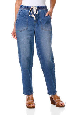Thumbnail 1: Sanctuary Denim Women's Stella Drawstring Denim Pants 