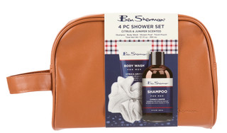 Thumbnail 1: Ben Sherman 4 Pc Shower Set w/ Travel Pouch 