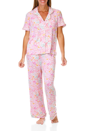 Thumbnail 1: JACLYN Women's 2 Pc Pajama Pants Set 