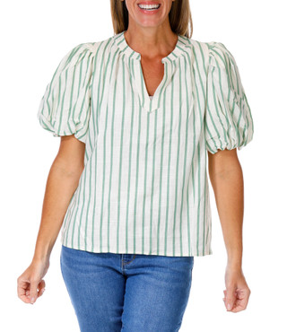 Thumbnail 1: Vince Camuto Women's Stripe Print Top 