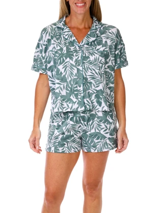 Thumbnail 1: JACLYN Women's 2 Pc Pajama Shorts Set 