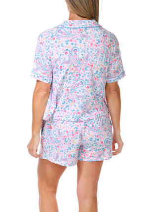 Thumbnail 2: JACLYN Women's 2 Pc Pajama Shorts Set 