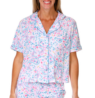 Thumbnail 4: JACLYN Women's 2 Pc Pajama Shorts Set 