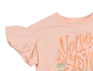 Thumbnail 3: VOLCOM Little Girls 2 Pc Short Sleeve Graphic Tee and Short Set 