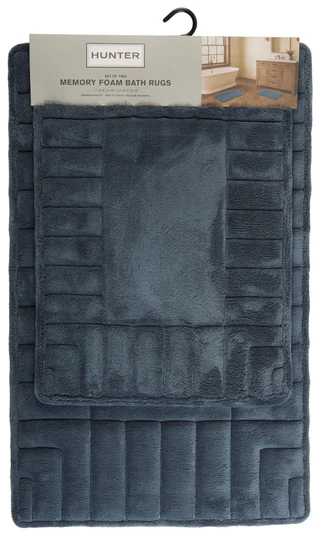 Thumbnail 1: Hunter 2 Pc Memory Foam Bath Rugs 