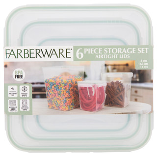 Thumbnail 1: Farberware 6 Pc Airtight Food Storage Container Set 