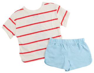 Thumbnail 3: Disney Little Girls 2 Pc Short Sleeve Tee and Shorts Set 