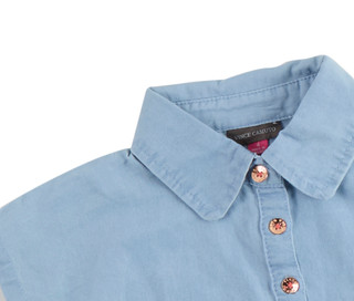 Thumbnail 3: Vince Camuto Little Girls 2 Pc Tencel Button Up and Shorts Set 