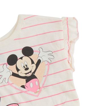 Thumbnail 2: Disney Little Girls 2 Pc Short Sleeve Graphic Tee and Shorts Set 