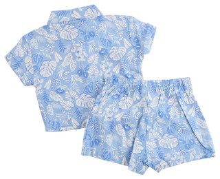 Thumbnail 2: Vince Camuto Little Girls Linen Tie Top and Shorts Set 