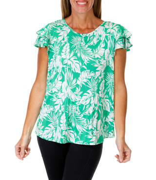 Thumbnail 1: Fyve Women's Pleated Floral Print Top  
