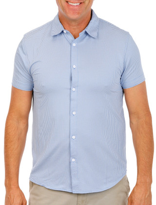 Thumbnail 1: Kenneth Cole Men's Short Sleeve Button Down Shirt 