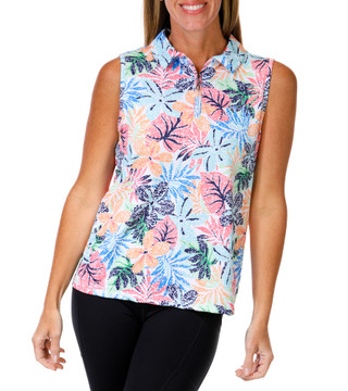 Thumbnail 1: Emerald 18 Women's Active Dotty Floral Print Top 