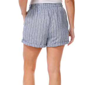 Thumbnail 2: Cisono Women's Roll Cuff Linen Shorts 