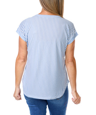 Thumbnail 2: Joie De Vivre Women's Stripe Print Top  
