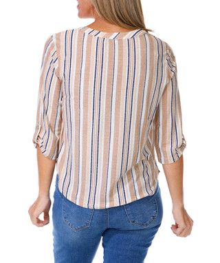 Thumbnail 2: Joie De Vivre Women's Stripe Print Top  