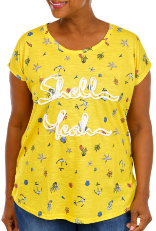 Thumbnail 1: Island Shores Plus Short Sleeve Resort Top 
