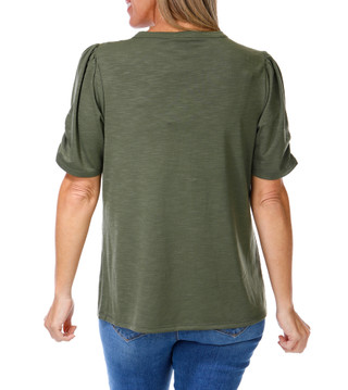 Thumbnail 2: JONES NEW YORK Women's Solid Quarter Button Top  
