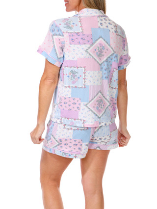 Thumbnail 2: JACLYN Women's 2 Pc Pajama Shorts Set 