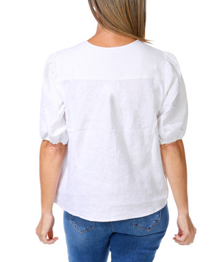 Thumbnail 2: Jessica Simpson Women's Solid Linen Blouse  