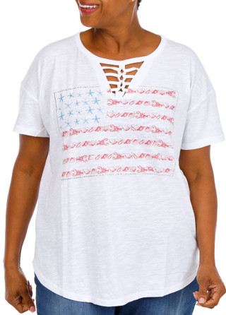 Thumbnail 1: Sable Sky Plus Short Sleeve Americana Top 