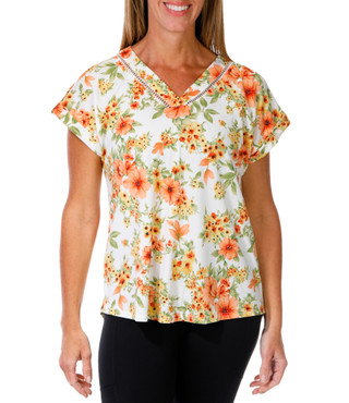 Thumbnail 1: EDGE Women's Floral Print Top  