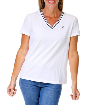 Thumbnail 1: Nautica Women's Solid Logo Tee  