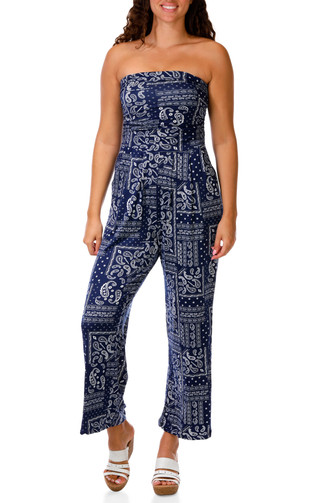 Thumbnail 1: Heart & Hips Juniors Bandana Palazzo Jumpsuit 