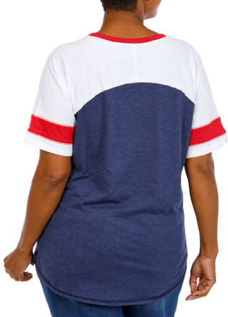 Thumbnail 3: Sable Sky Plus Short Sleeve Stars & Stripes Top 