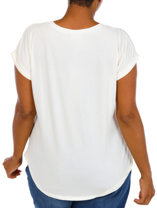 Thumbnail 2: Tru Self Plus Short Sleeve Embroidered Faith Top 