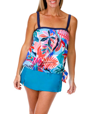 Thumbnail 1: Maxine of Hollywood Women's 2 Pc Abstract Tankini Top Set 