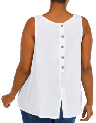 Thumbnail 1: Kaktus Plus Button Back Tank Top 